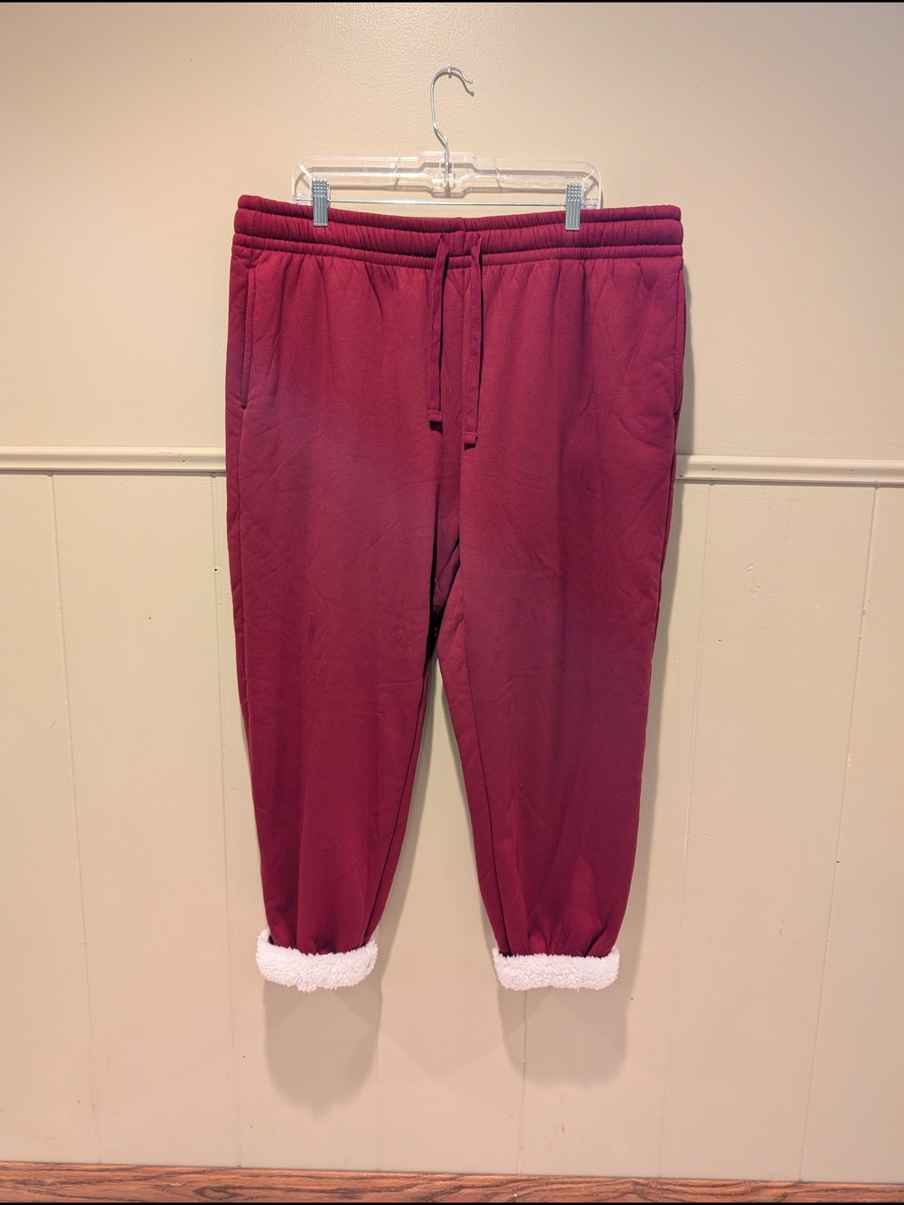No Boundaries Cozy Plush-Lined Jogger Pants - Deep Berry